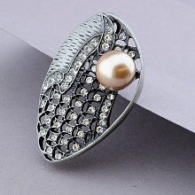 картинка Брошь Майорка Сrystal 55х35мм от магазина Wolves