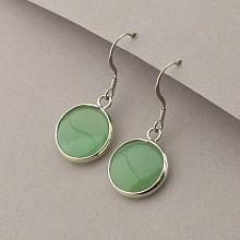 картинка Серьги 'SUNSTONES' Нефрит от магазина Wolves