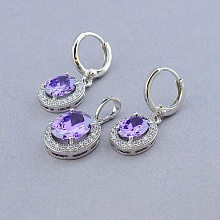 картинка Серьги+Кулон 'XUPING' Фианит  (родий) от магазина Wolves