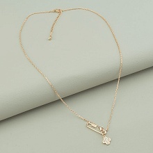 картинка Подвеска 'Saiya' Фианит 42 см (позолота 18к (розовая)) от магазина Wolves