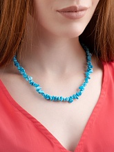 картинка Бусы Бирюза на карабине от магазина Wolves