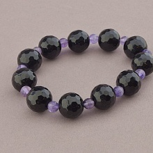 картинка Браслет 'SUNSTONES' Агат Аметист 19 см от магазина Wolves