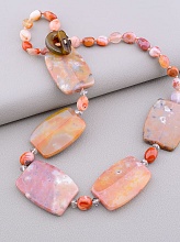 картинка Бусы Сердолик Яшма Чешский хрусталь 52 см от магазина Wolves