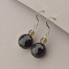 картинка Серьги 'SUNSTONES' Агат Раухтопаз от магазина Wolves