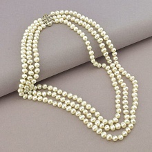 картинка Бусы 'SUNSTONES' Жемчуг Серебро(925) 43 см от магазина Wolves