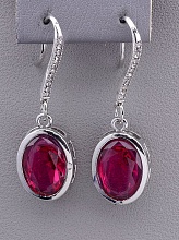 картинка Серьги 'Juleeze' Фианит (родий) от магазина Wolves