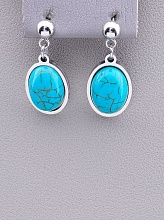 картинка Серьги 'Stainless Steel' Бирюза от магазина Wolves