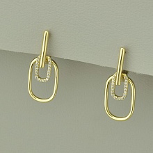 картинка Серьги 'XUPING' Фианит (позолота 18к (лимонная)) от магазина Wolves