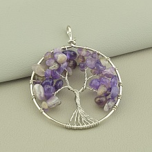 картинка Кулон Аметист 60x50мм от магазина Wolves
