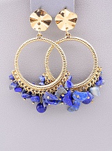 картинка Серьги с натуральными камнями содалитом и лазуритом от магазина Wolves