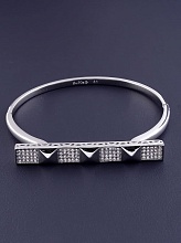 картинка Браслет 'XUPING' Фианит 17 см (родий) от магазина Wolves