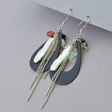 картинка Серьги Жемчуг Чешский хрусталь от магазина Wolves