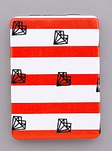 картинка Зеркальце металлическое, мини, красное 85х60 мм от магазина Wolves