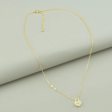 картинка Подвеска 'Saiya' Фианит 42 см (позолота 18к (лимонная)) от магазина Wolves