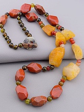 картинка Бусы Яшма Сердолик Агат 80 см от магазина Wolves