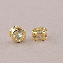 картинка Вставка Фианит 8х8мм (позолота 18к) от магазина Wolves