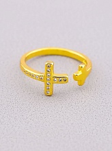 картинка Кольцо 'FJ' Сrystal Бижутерный сплав от магазина Wolves