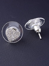 картинка Серьги Фианит 'Saiya' (родий) от магазина Wolves