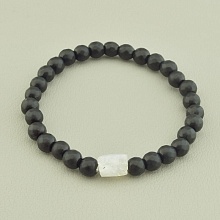 картинка Браслет 'SUNSTONES' Лунный камень Шунгит 16 см от магазина Wolves