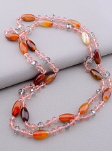 картинка Бусы Сердолик Чешский хрусталь 114 см от магазина Wolves