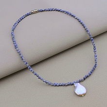 картинка Подвеска 'SUNSTONES' Жемчуг Сапфир 38 см от магазина Wolves