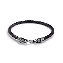 картинка Женский браслет Дракон посеребренный с оксидированием от магазина Wolves