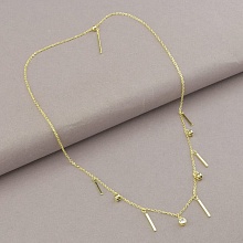 картинка Подвеска 'Saiya' Фианит 45 см (позолота 18к (лимонная)) от магазина Wolves