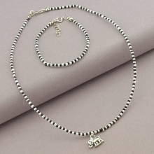 картинка Бусы+Браслет 'SUNSTONES' Бисер 40 см от магазина Wolves