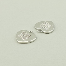 картинка Кулон Фианит 14х13 (родий) от магазина Wolves