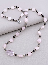 картинка Бусы 'SUNSTONES' Розовый кварц Горный хрусталь Агат 58 см от магазина Wolves