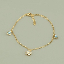 картинка Браслет 'XUPING' Swarovski 17 см (позолота 18к) от магазина Wolves