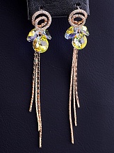 картинка Серьги 'Saiya' Фианит (позолота 18к) от магазина Wolves