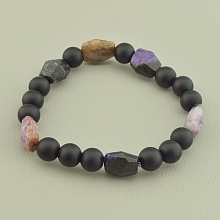 картинка Браслет 'SUNSTONES' Чароит Шунгит 17 см от магазина Wolves