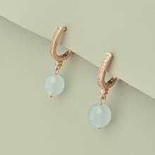 картинка Серьги 'SUNSTONES' Морганит  (позолота 18к (розовая)) от магазина Wolves