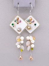 картинка Серьги Перламутр Розовый кварц Жемчуг от магазина Wolves