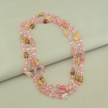 картинка Бусы Халцедон Чешский хрусталь 160 см от магазина Wolves