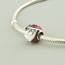 картинка Шарм 'Pandora style' Эмаль Серебро(925) от магазина Wolves