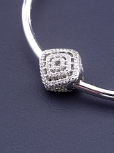 картинка Шарм Фианит 14х10 (родий) от магазина Wolves