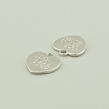 картинка Кулон Фианит 14х13 (родий) от магазина Wolves