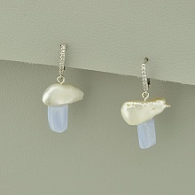 картинка Серьги 'SUNSTONES' Сапфирин  (родий) от магазина Wolves