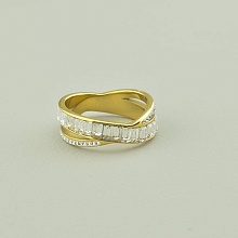 картинка Кольцо 'XUPING' Фианит (позолота 18к (лимонная)) от магазина Wolves