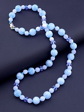 картинка Бусы 'SUNSTONES' Аквамарин Чешский хрусталь 49 см от магазина Wolves