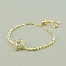 картинка Браслет 'Saiya' Фианит 17 см (позолота 18к (лимонная)) от магазина Wolves