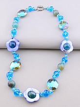 картинка Бусы Агат Чешский хрусталь Перламутр 57 см от магазина Wolves