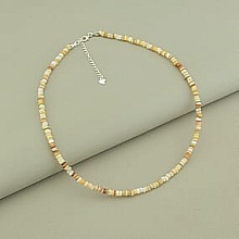 картинка Подвеска 'SUNSTONES' Перламутр Серебро(925) 39 см от магазина Wolves