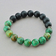 картинка Браслет 'SUNSTONES' Хризоколла Шунгит 18 см от магазина Wolves