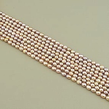 картинка Нитка из Жемчуга, сиреневая, без замка 36 см 5.5 мм от магазина Wolves