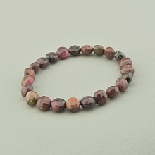 картинка Браслет на резинке из родонита, розовый от магазина Wolves