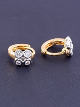 картинка Серьги 'XUPING' Фианит (позолота-родий) от магазина Wolves