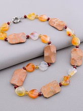 картинка Бусы Яшма Сердолик Чешский хрусталь 60 см от магазина Wolves